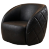 Poltrona Decorativa Organica Essence Base Fixa Courino TCS 724 MOLL