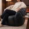 Poltrona Decorativa Organica Essence Base Fixa Courino TCS 724 MOLL