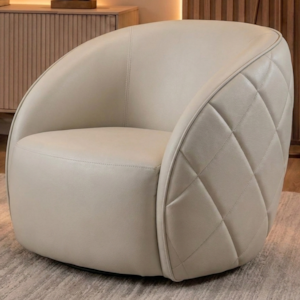 Poltrona Decorativa Organica Essence Base Fixa Courino TCS 725 MOLL