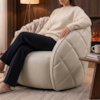 Poltrona Decorativa Organica Essence Base Fixa Courino TCS 725 MOLL