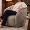 Poltrona Decorativa Organica Essence Base Fixa Courino TCS 726 MOLL
