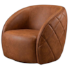 Poltrona Decorativa Organica Essence Base Fixa Courino TCS 727 MOLL