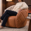 Poltrona Decorativa Organica Essence Base Fixa Courino TCS 727 MOLL