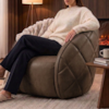 Poltrona Decorativa Organica Essence Base Fixa Courino TCS 729 MOLL
