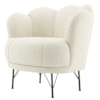 Poltrona Decorativa Organica Flora Pes Ferro Boucle TCE 1010 MOLL