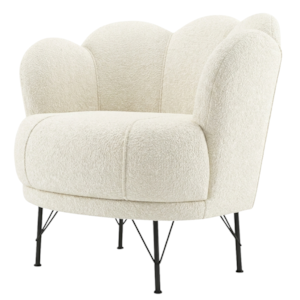 Poltrona Decorativa Organica Flora Pes Ferro Boucle TCE 1010 MOLL