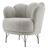 Poltrona Decorativa Organica Flora Pes Ferro Boucle TCE 1018 MOLL