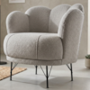 Poltrona Decorativa Organica Flora Pes Ferro Boucle TCE 1018 MOLL