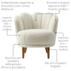 Poltrona Decorativa Organica Flora Pes Madeira Boucle TCE 1010 MOLL
