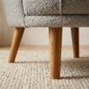Poltrona Decorativa Organica Flora Pes Madeira Boucle TCE 1018 MOLL