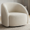 Poltrona Decorativa Organica Joy Base Giratoria Boucle TCE 1010 MOLL