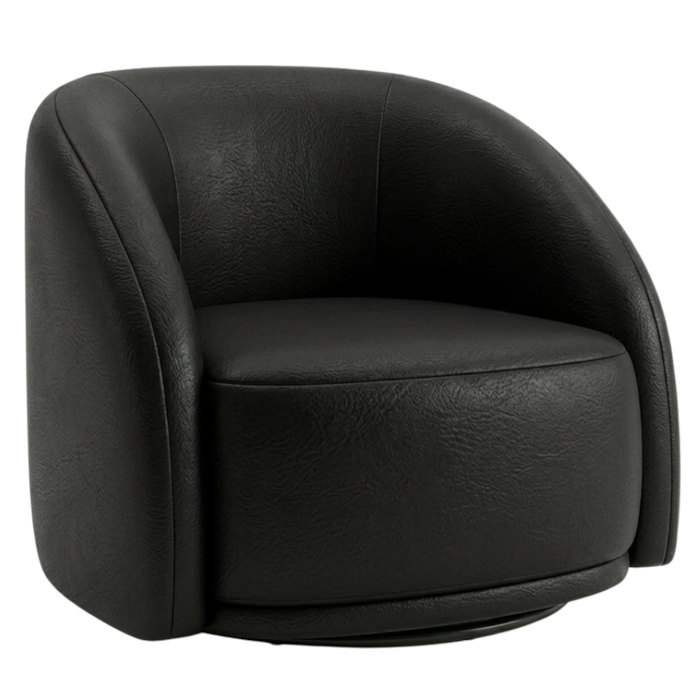 Poltrona Decorativa Organica Joy Base Giratoria Courino TCS 724 MOLL