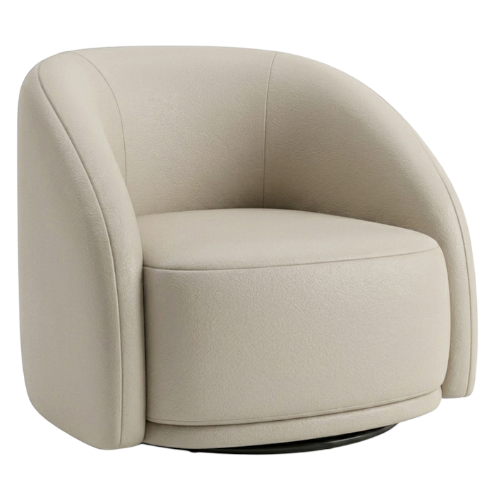 Poltrona Decorativa Organica Joy Base Giratoria Courino TCS 725 MOLL