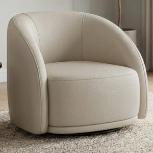 Poltrona Decorativa Organica Joy Base Giratoria Courino TCS 725 MOLL