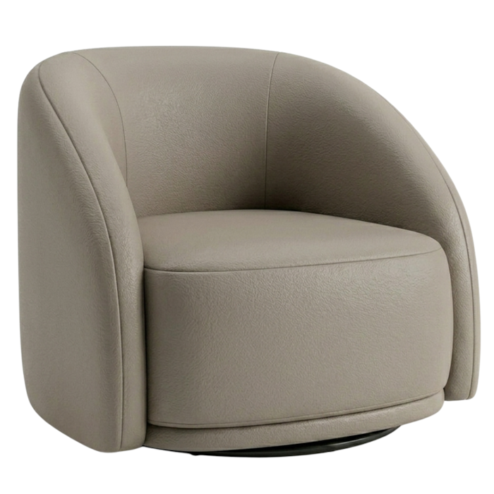 Poltrona Decorativa Organica Joy Base Giratoria Courino TCS 726 MOLL