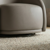 Poltrona Decorativa Organica Joy Base Giratoria Courino TCS 726 MOLL