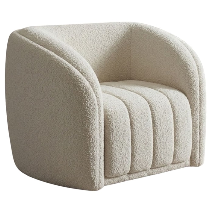 Poltrona Decorativa Organica Mehis Base Fixa Boucle TCE 1010 MOLL