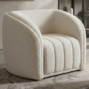 Poltrona Decorativa Organica Mehis Base Fixa Boucle TCE 1010 MOLL