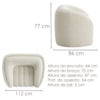 Poltrona Decorativa Organica Mehis Base Fixa Boucle TCE 1010 MOLL