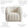 Poltrona Decorativa Organica Mehis Base Fixa Boucle TCE 1010 MOLL