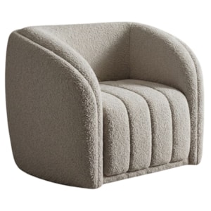 Poltrona Decorativa Organica Mehis Base Fixa Boucle TCE 1018 MOLL