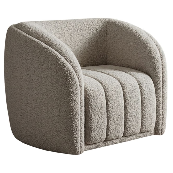 Poltrona Decorativa Organica Mehis Base Fixa Boucle TCE 1018 MOLL