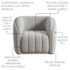 Poltrona Decorativa Organica Mehis Base Fixa Boucle TCE 1018 MOLL