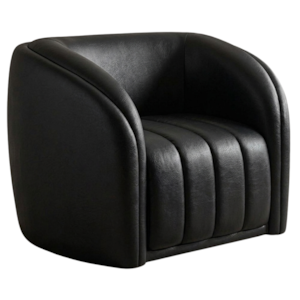 Poltrona Decorativa Organica Mehis Base Fixa Courino TCS 724 MOLL