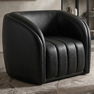 Poltrona Decorativa Organica Mehis Base Fixa Courino TCS 724 MOLL