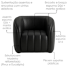 Poltrona Decorativa Organica Mehis Base Fixa Courino TCS 724 MOLL
