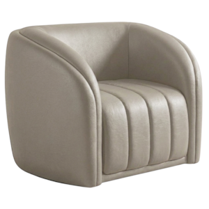 Poltrona Decorativa Organica Mehis Base Fixa Courino TCS 725 MOLL