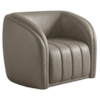 Poltrona Decorativa Organica Mehis Base Fixa Courino TCS 726 MOLL