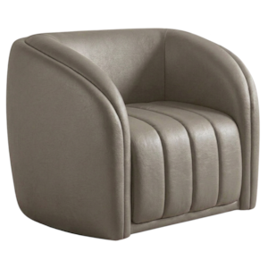 Poltrona Decorativa Organica Mehis Base Fixa Courino TCS 726 MOLL