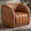 Poltrona Decorativa Organica Mehis Base Fixa Courino TCS 727 MOLL
