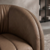 Poltrona Decorativa Organica Mehis Base Fixa Courino TCS 729 MOLL