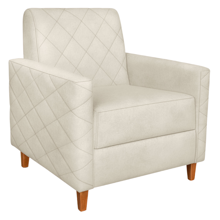 Poltrona Decorativa Paris 78 cm Veludo 2221 Ezz