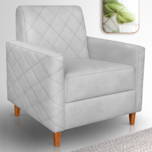 Poltrona Decorativa Paris 78 cm Veludo 2223 Ezz