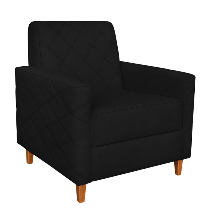 Poltrona Decorativa Paris 78 cm Veludo 2237 Ezz