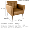 Poltrona Decorativa Pes Palito Cancun Corino Frankfurt Whisk Milani Store