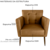 Poltrona Decorativa Pes Palito Cancun Corino Frankfurt Whisk Milani Store