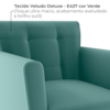 Poltrona Decorativa Pes Palito Cancun Veludo Deluxe Verde Milani Store