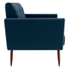 Poltrona Decorativa Pes Palito Cancun Veludo E433 Azul Milani Store