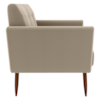 Poltrona Decorativa Pes Palito Cancun Veludo E434 Marrom Claro Milani Store