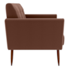 Poltrona Decorativa Pes Palito Cancun Veludo Inca E435 Ferrugem Milani Store