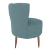 Poltrona Decorativa Pes Palito Savana Boucle Azul Milani Store