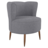 Poltrona Decorativa Pes Palito Savana Boucle Cinza Milani Store