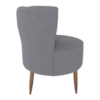 Poltrona Decorativa Pes Palito Savana Boucle Cinza Milani Store