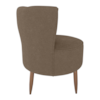 Poltrona Decorativa Pes Palito Savana Boucle Marrom Milani Store