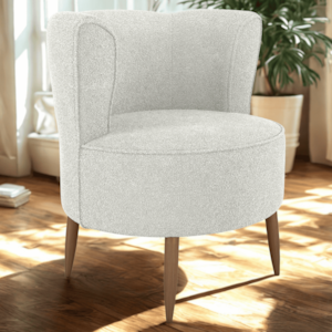 Poltrona Decorativa Pes Palito Savana Boucle Natural Milani Store