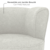 Poltrona Decorativa Pes Palito Savana Boucle Natural Milani Store